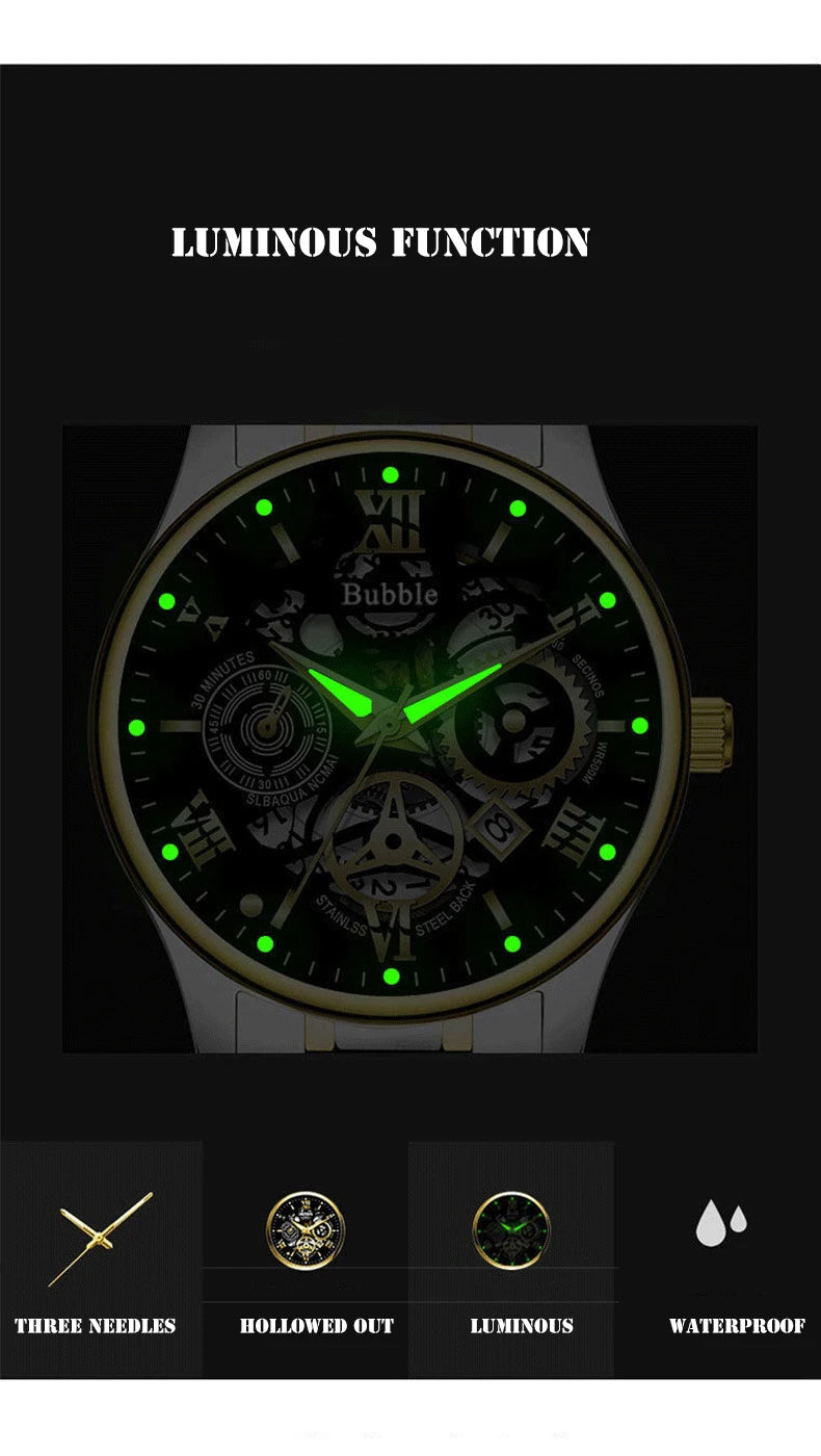 LUNAVA : High-End Quartz Wristwatch for Men — Water-Resistant, Elegant